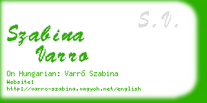 szabina varro business card
