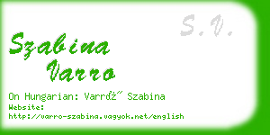 szabina varro business card